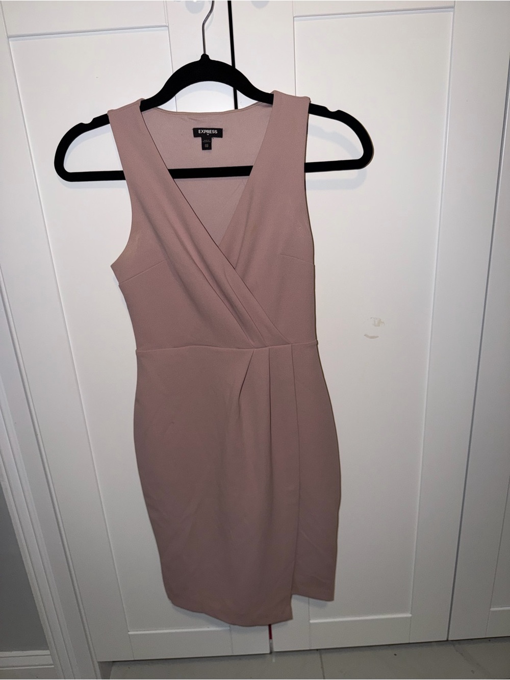 Express Mauve/Pink Sleeveless Midi Sheath Dress